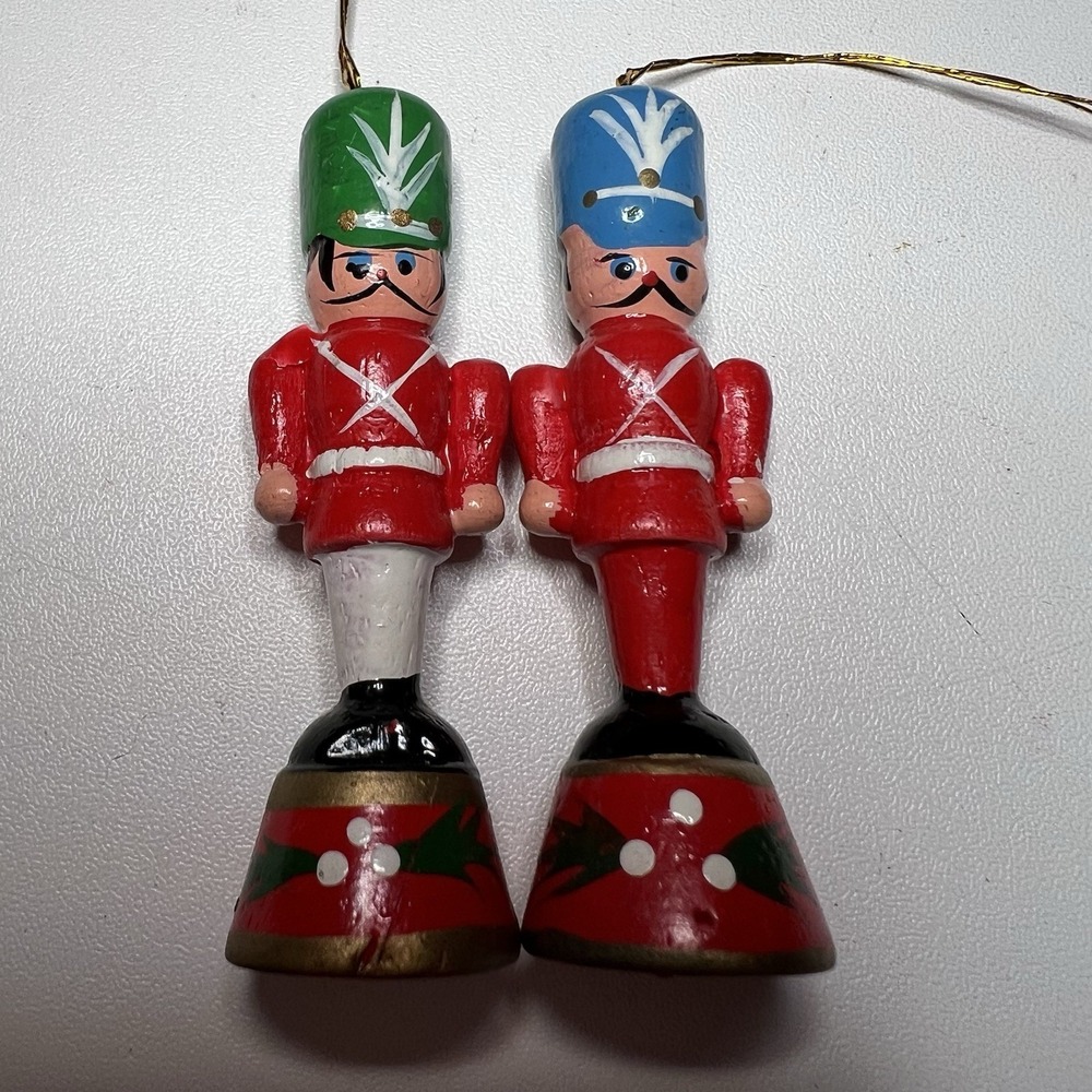 Vintage Wooden Nutcracker Soldier Christmas‎ Ornaments